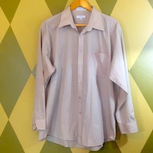 Men’s DiCaprio Dress Shirt Size 18 Neck beige